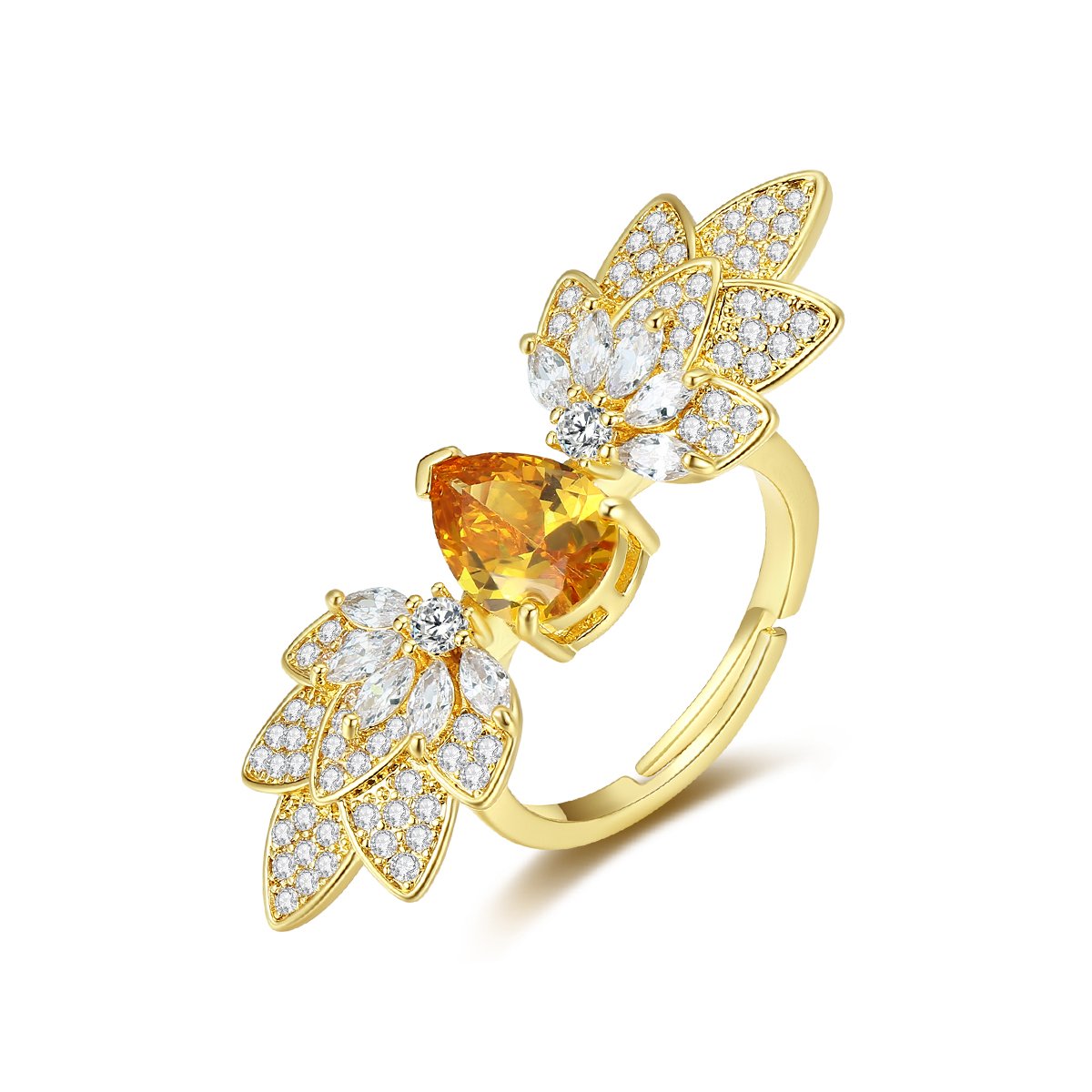 WR494 Golden Luxury Ring for Women (Adjustable Ring) — image 4