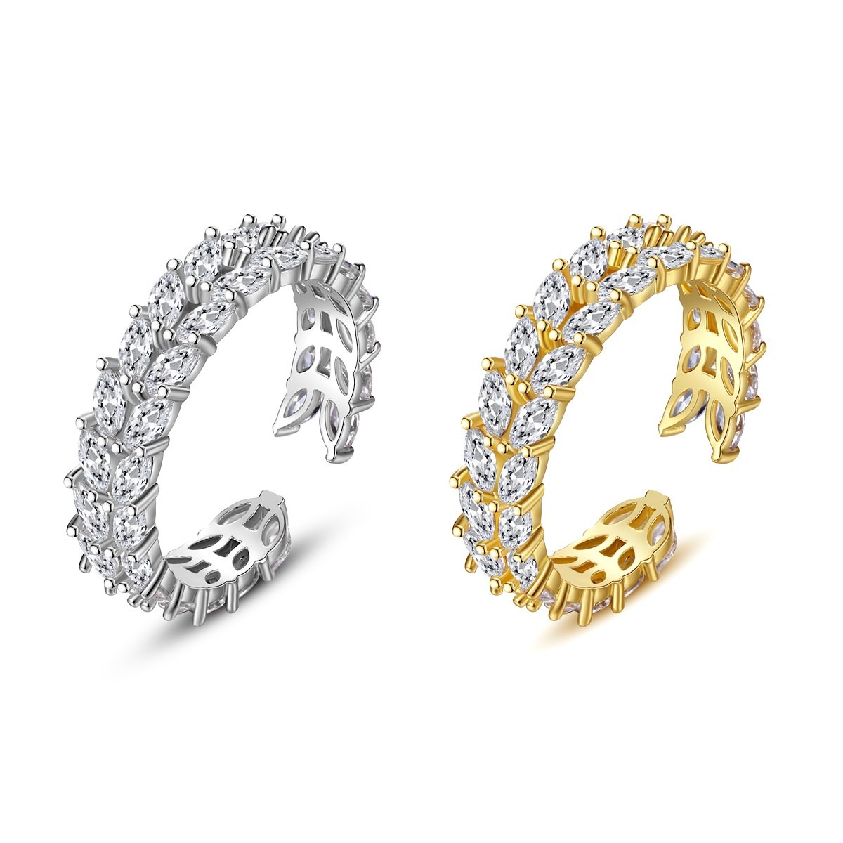 WR496 Silver Luxury Ring for Women (Adjustable Ring)
