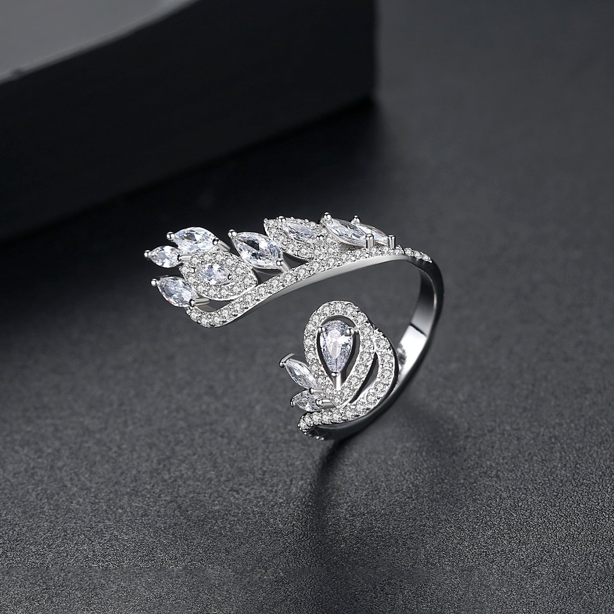 WR502 Silver Luxury Ring for Women (Adjustable Ring)