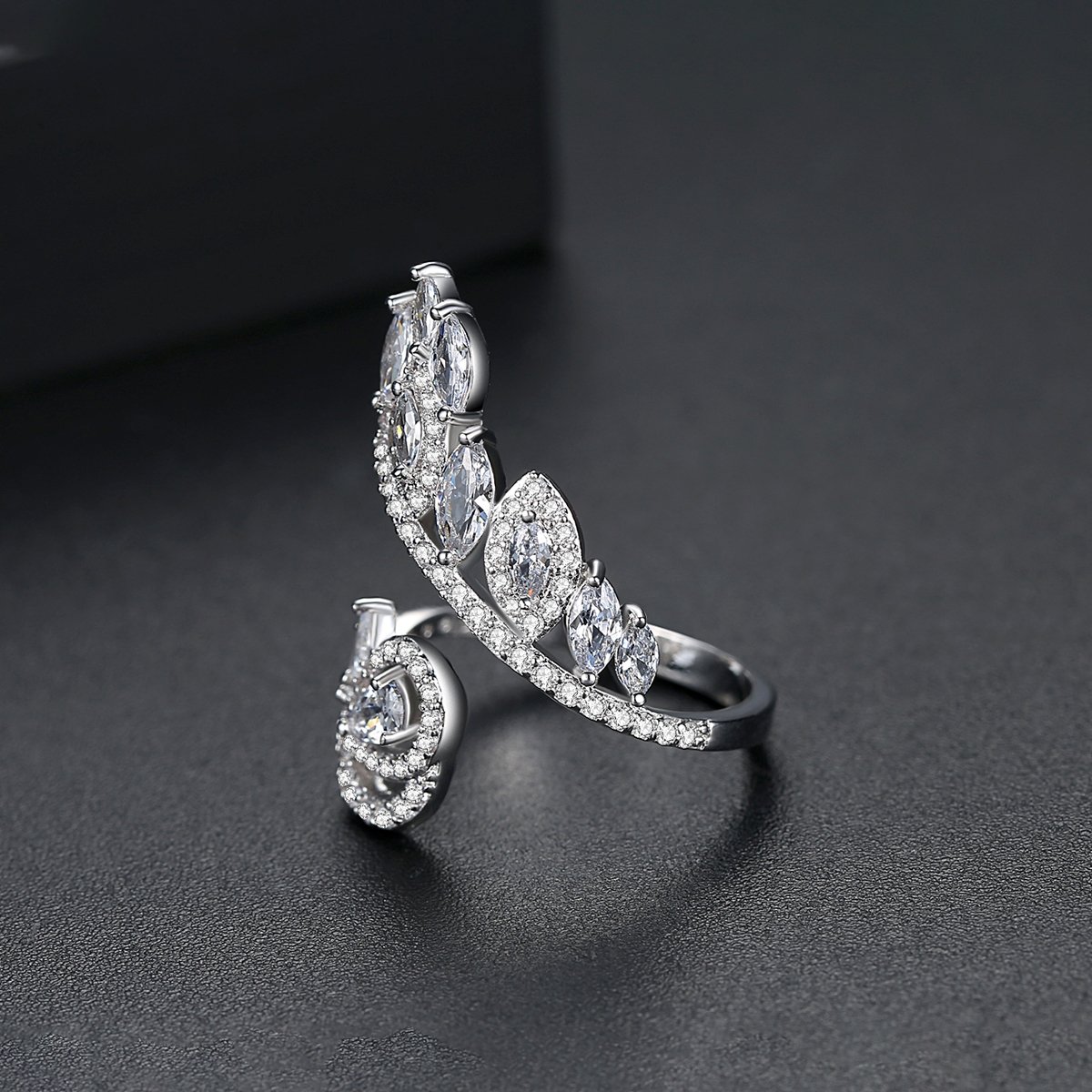 WR502 Silver Luxury Ring for Women (Adjustable Ring) — image 5