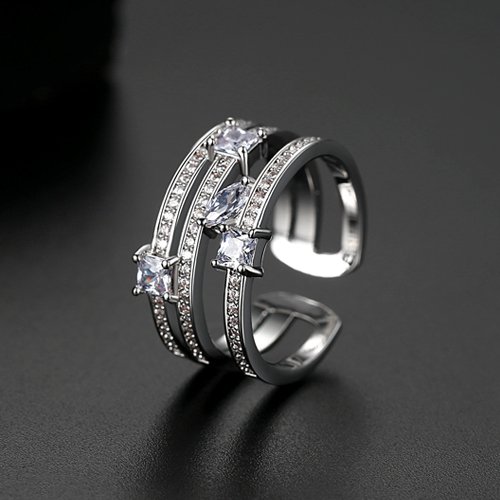 WR503 Silver Luxury Ring for Women (Adjustable Ring)