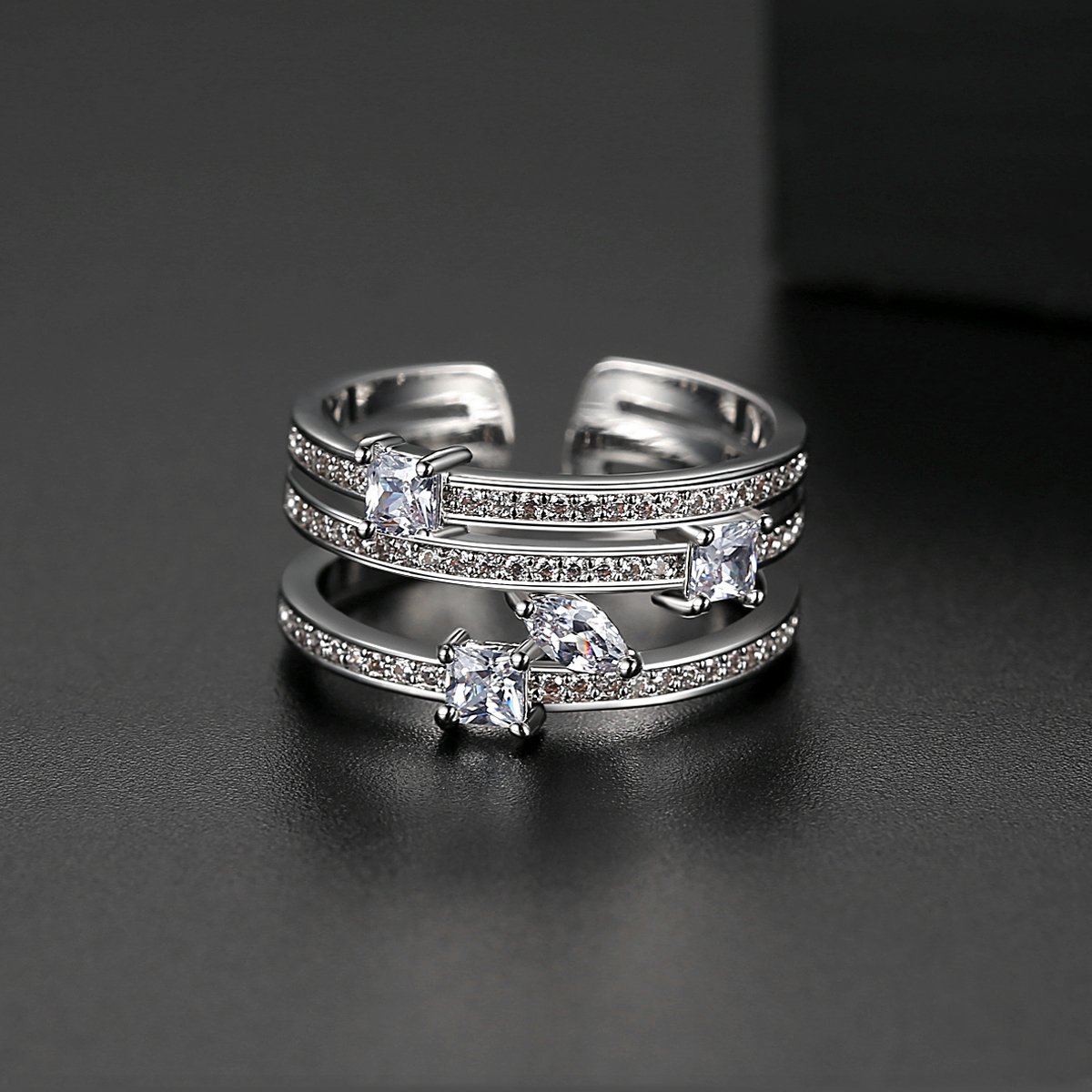 WR503 Silver Luxury Ring for Women (Adjustable Ring) — image 6