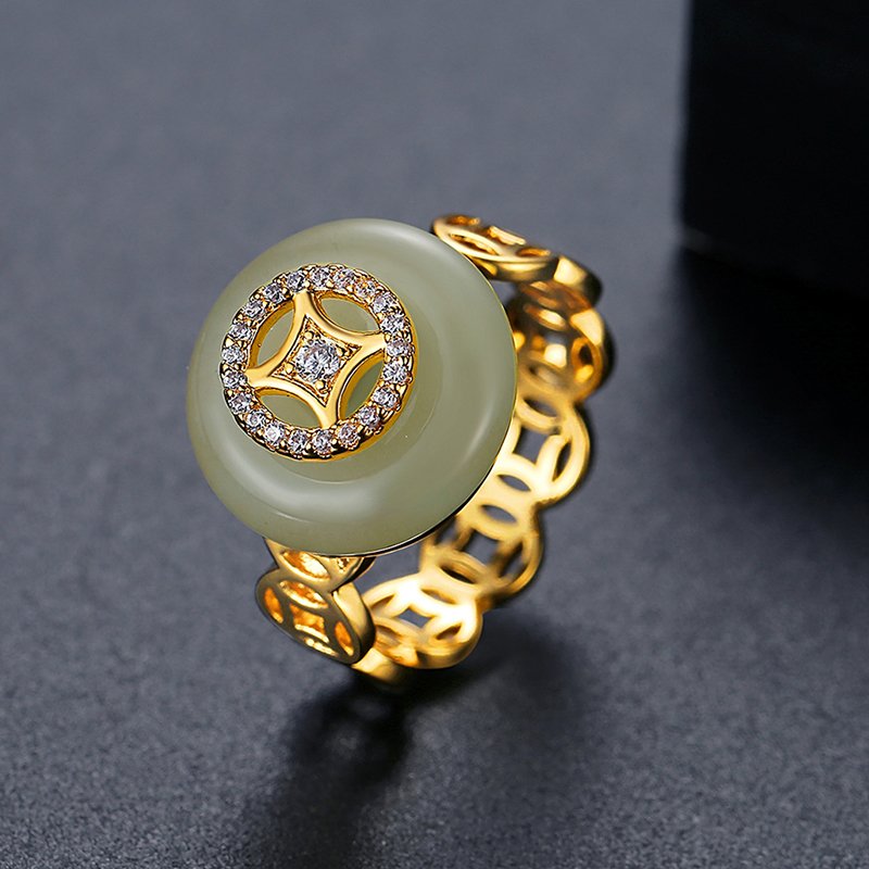 WR505 Golden Luxury Ring for Women (Adjustable Ring)