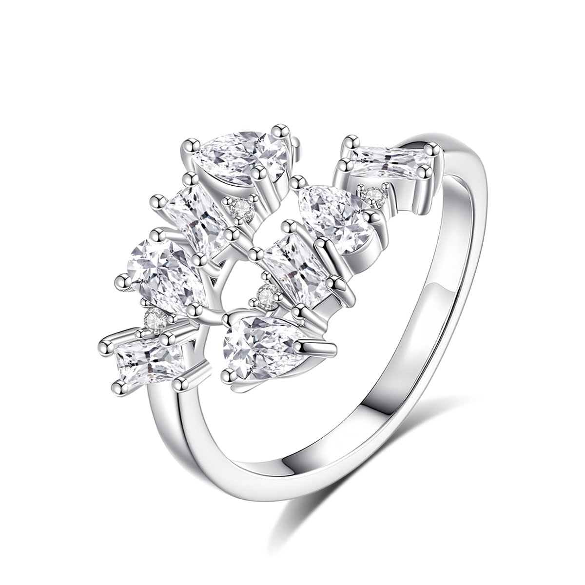 WR509 Silver Luxury Ring for Women (Adjustable Ring) — image 5