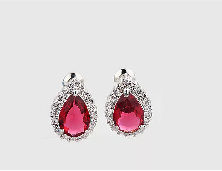 WS148 - Green Pendant and Earring Set For Women — image 4