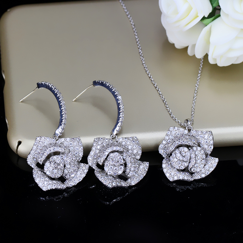 WS150- Silver Pendant and Earring Set for women — image 3