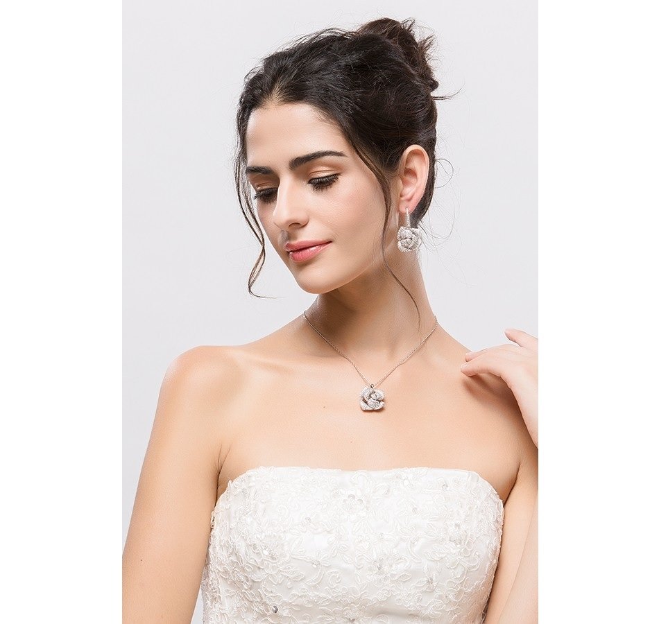 WS150- Silver Pendant and Earring Set for women — image 5
