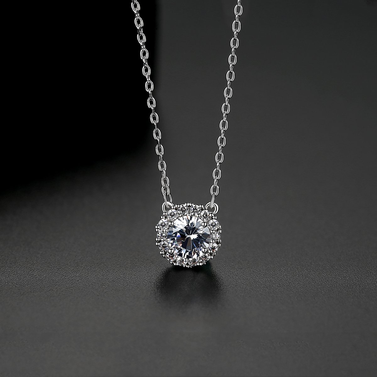 WS166- White Pendant and Earring Set for Women — image 3