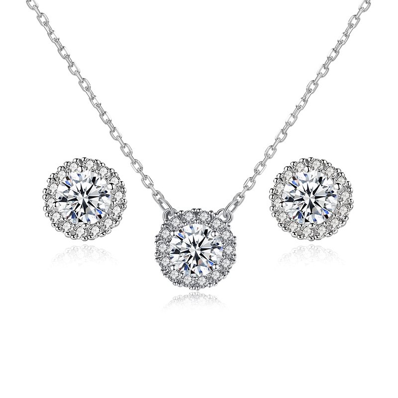 WS166- White Pendant and Earring Set for Women — image 8