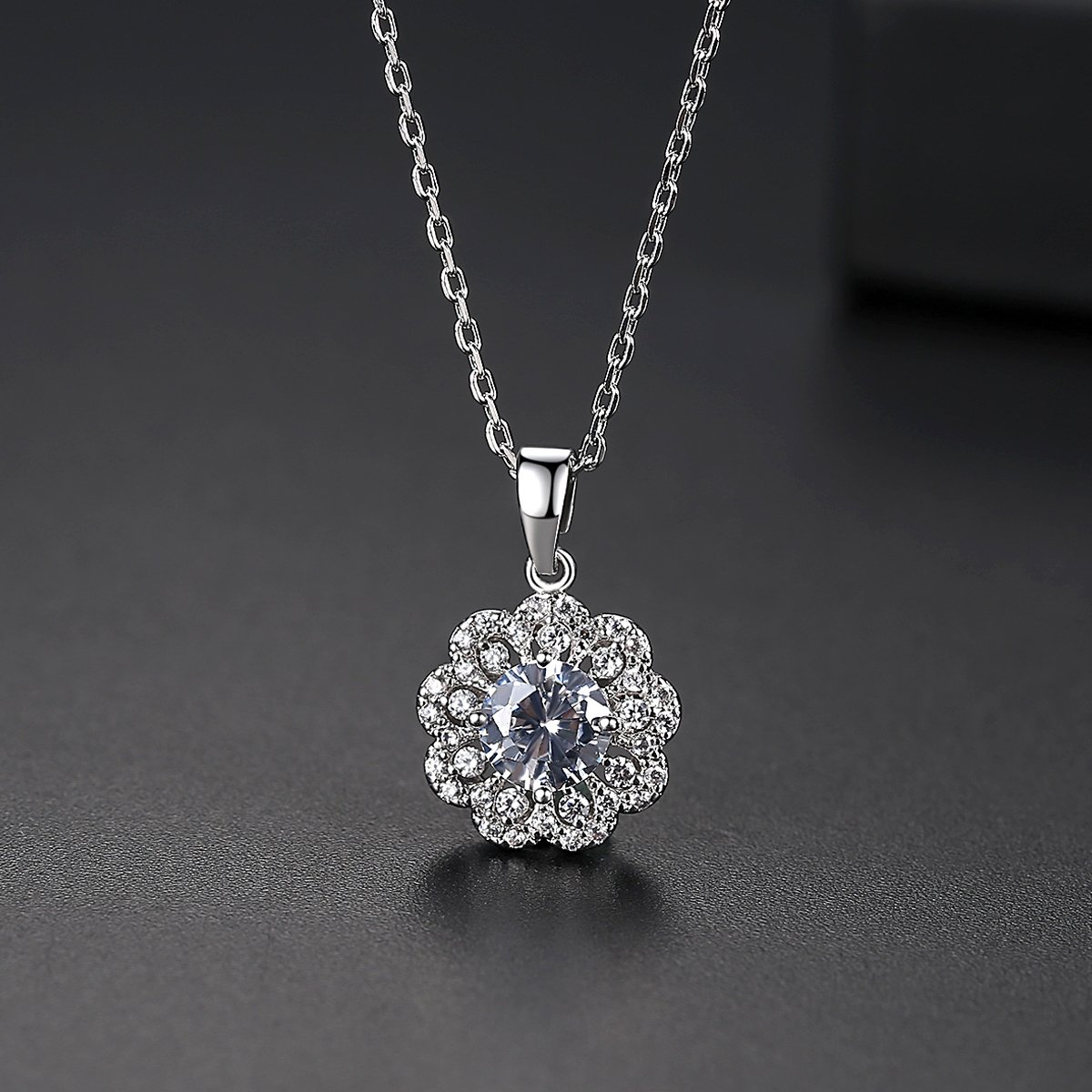 WS167- White Pendant and Earring Set for Women — image 5