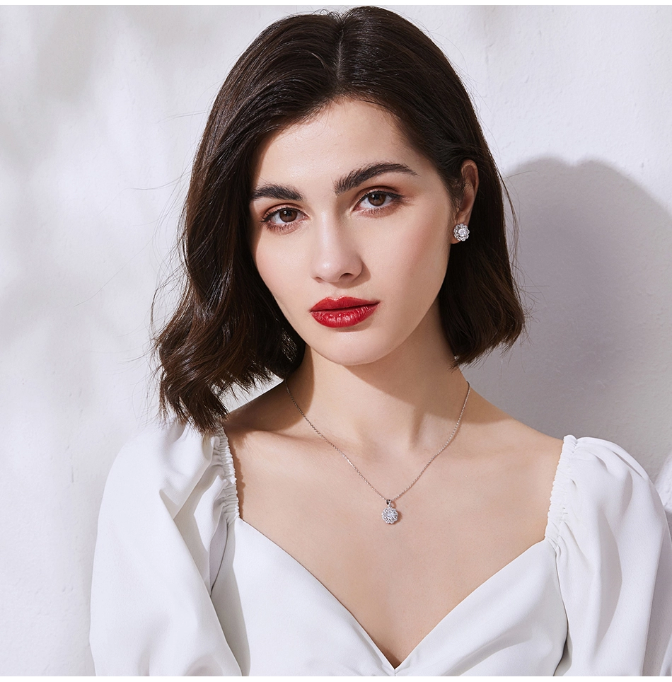 WS167- White Pendant and Earring Set for Women — image 7