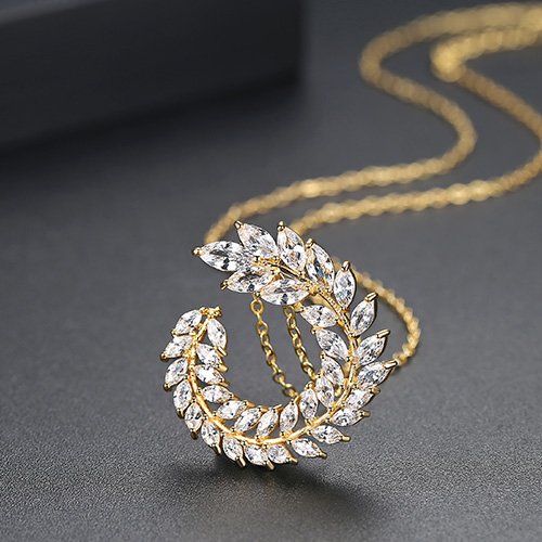 WS169 - Golden Pendant and Earring Set for Women / Female — image 5