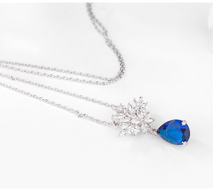 WS208 - Blue Pendant and Earring Set for Women — image 8