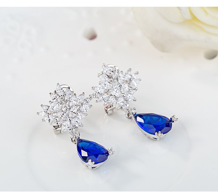 WS208 - Blue Pendant and Earring Set for Women — image 9