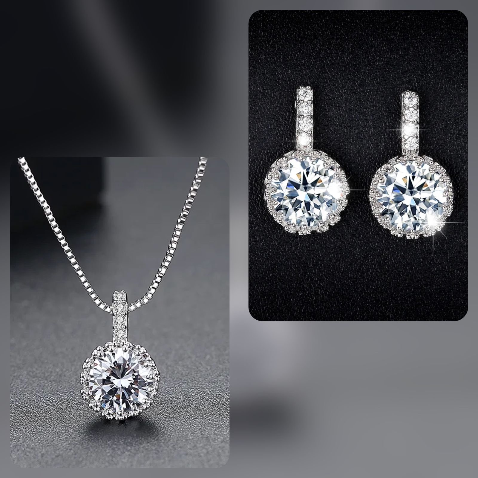 WS212- Silver Pendant and Earring Set for Women — image 20