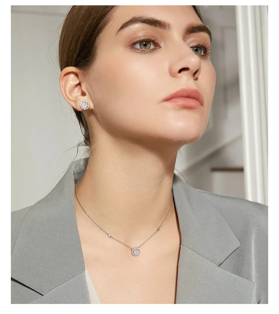 WS222 - Silver Pendant and Earring Set for Women — image 5