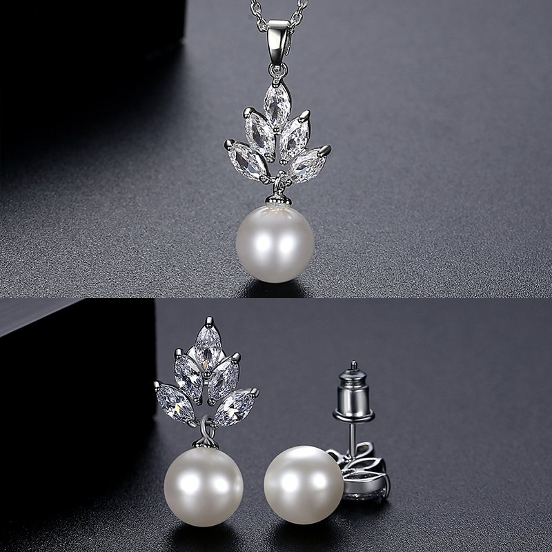 WS245 - Silver Pendant and Earring Set for Women
