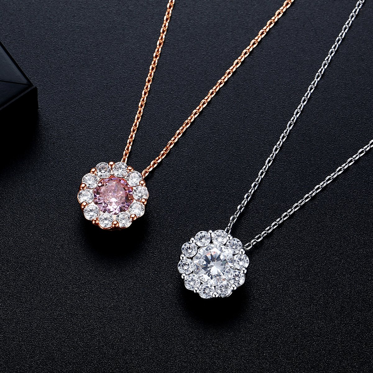 WS291- Golden Pink Pendant and Earring Set for women — image 10
