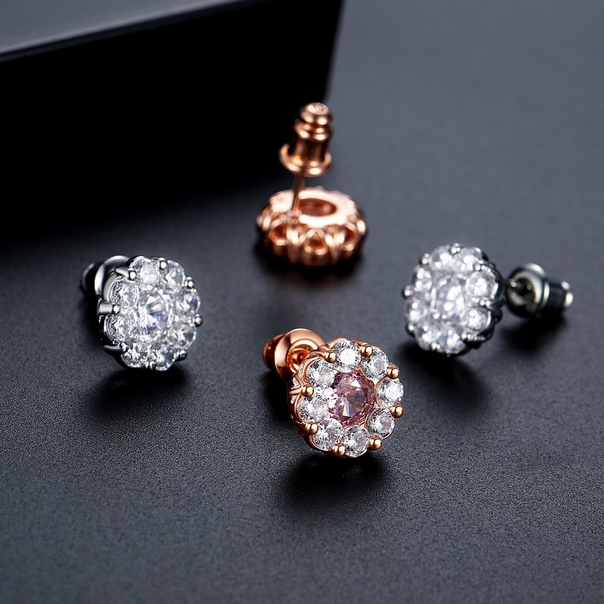 WS291- Golden Pink Pendant and Earring Set for women — image 6