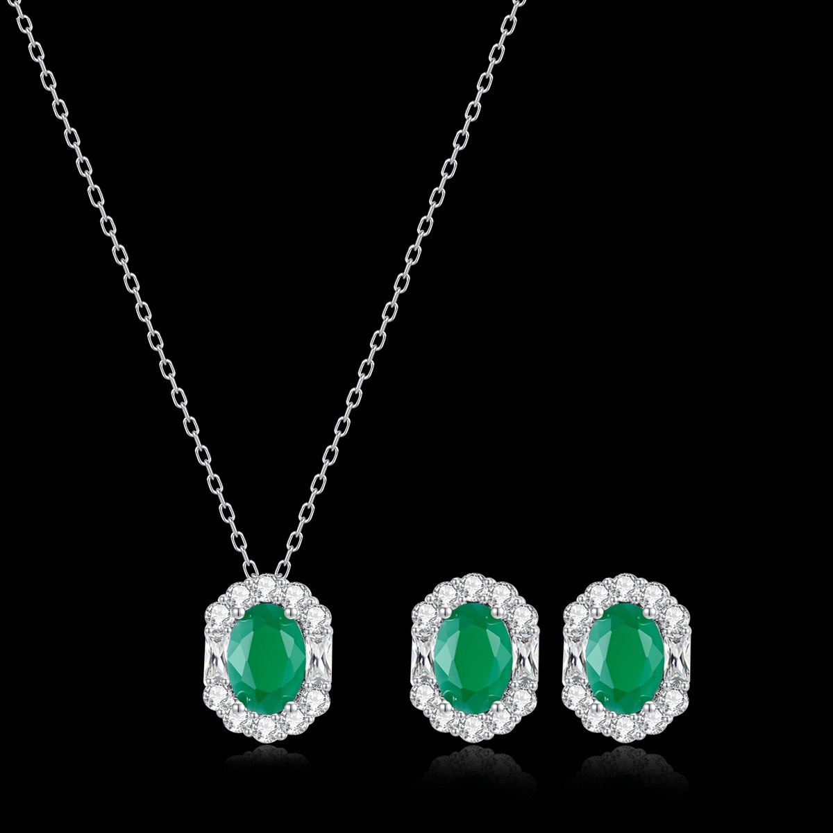 WS293- Silver Pendant and Earring Set for women — image 10