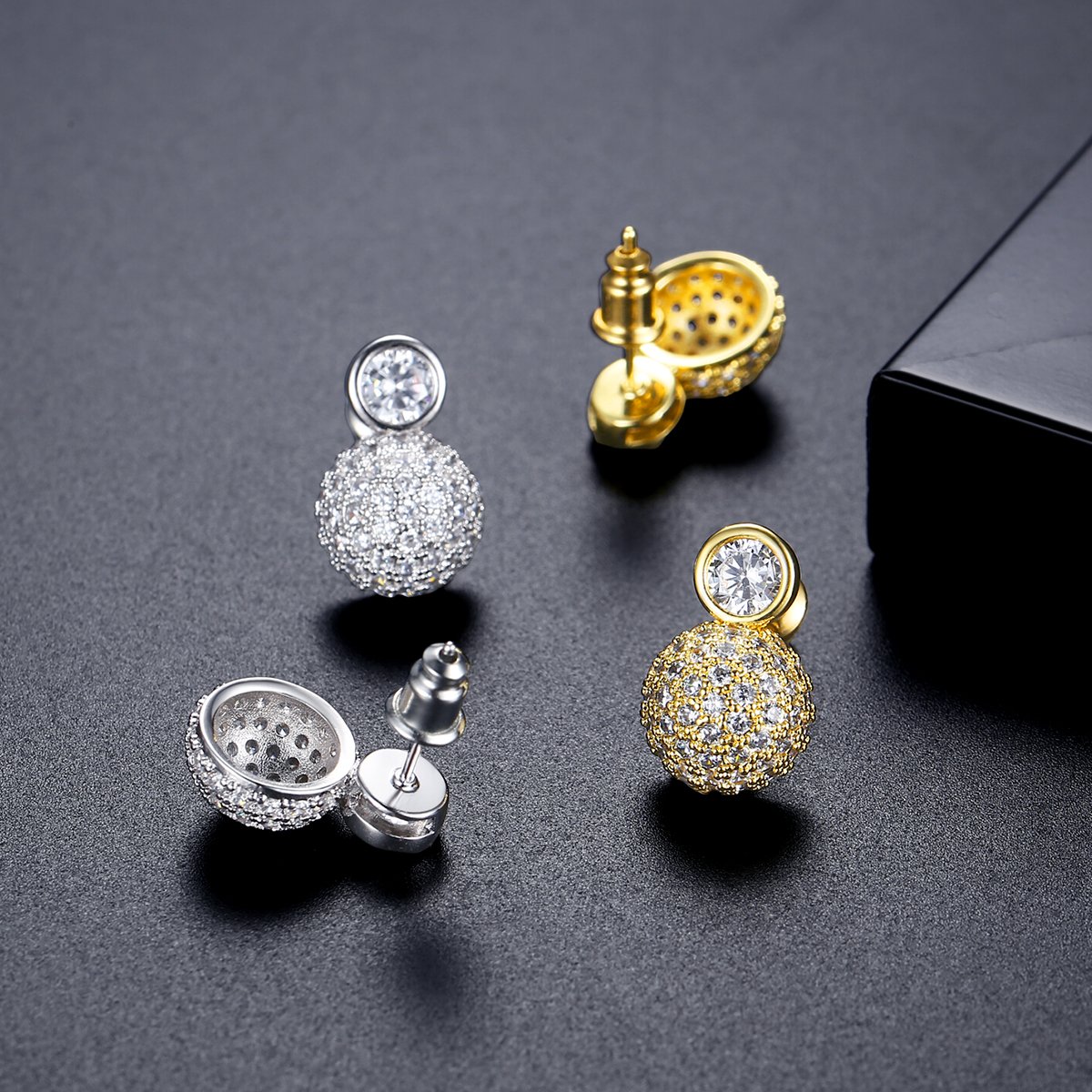 WS298 - Golden Pendant and Earring Set for Women — image 7