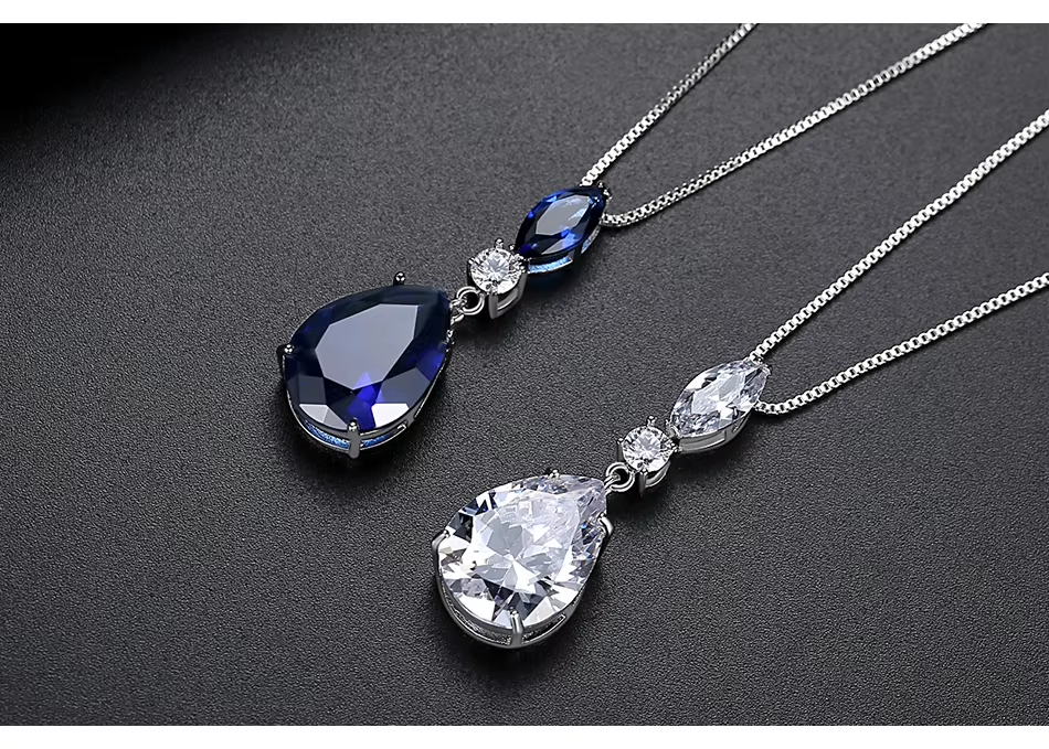 WS313 - Silver Pendant and Earring Set for Women — image 4