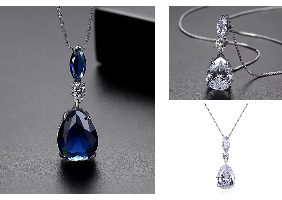 WS313 - Silver Pendant and Earring Set for Women — image 5