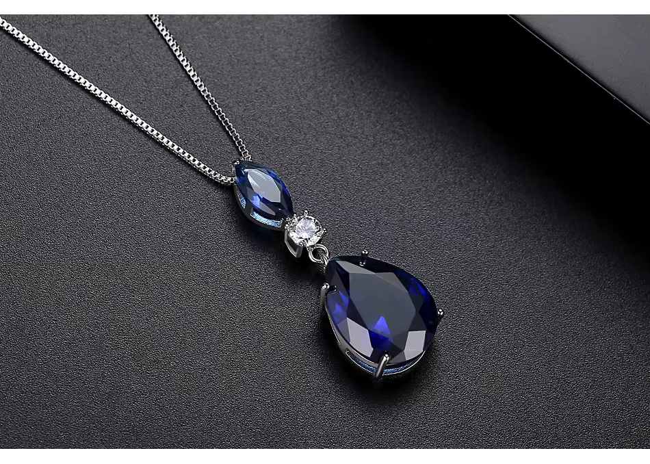 WS313 - Silver Pendant and Earring Set for Women — image 6