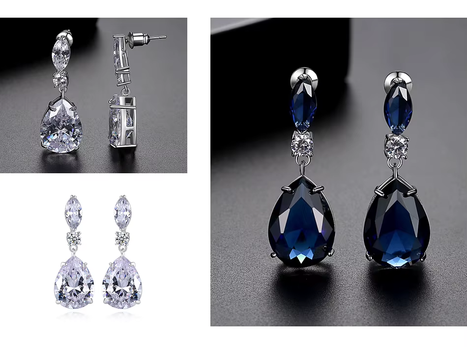 WS313 - Silver Pendant and Earring Set for Women — image 7