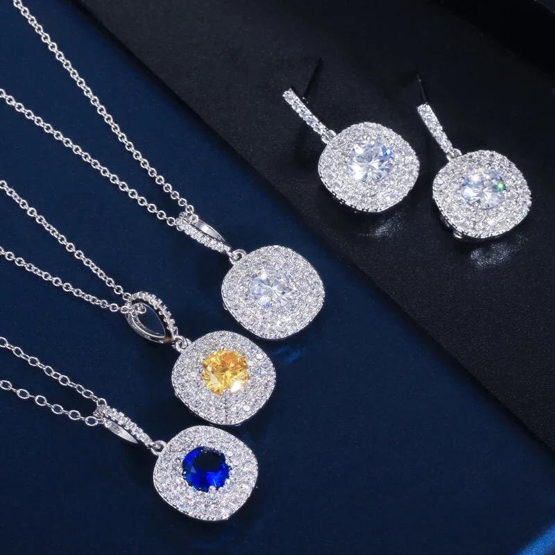 WS56 - Pink Pendant and Earring Set for Women — image 3